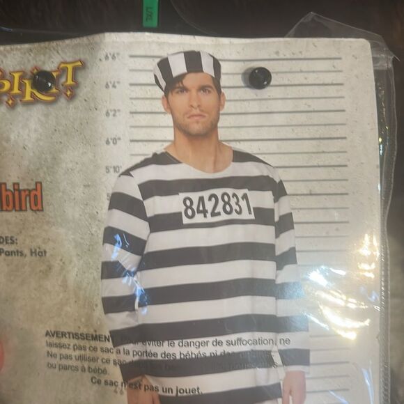 Spirit Halloween Jailbird Costume (6024B) - Picture 4 of 5